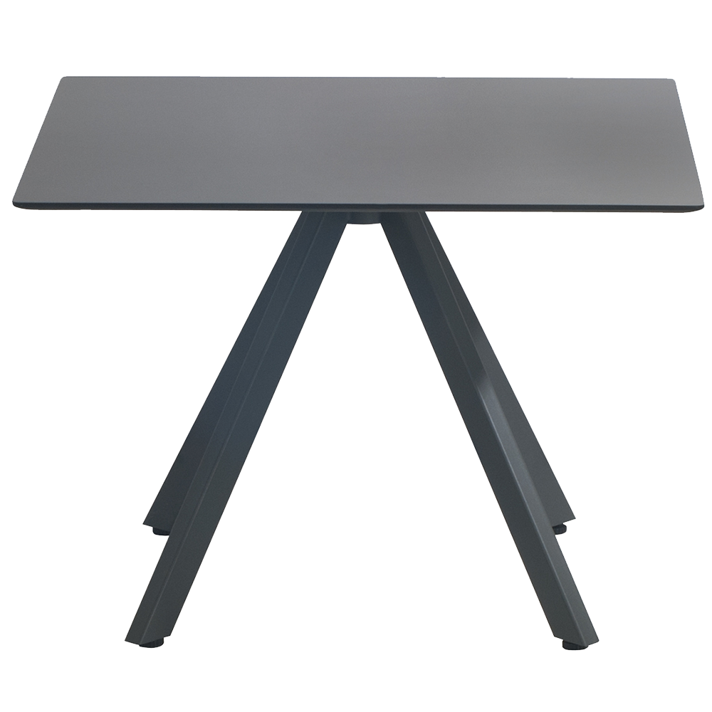 Tisch Papatya Tower 208 59x59x50 schwarze Beine, schwarze Tischplatte 1049M