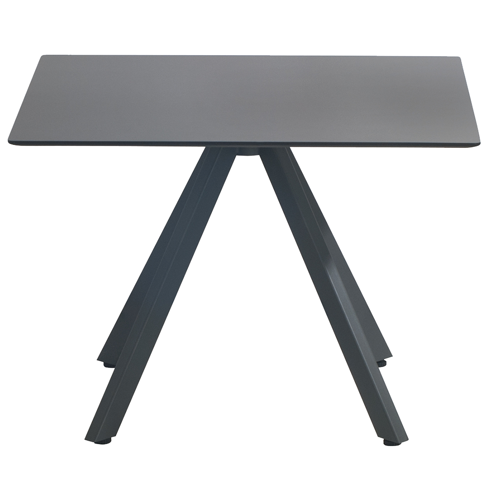 Tisch Papatya Tower 207 59x59x40 schwarze Beine, schwarze Tischplatte 1049M