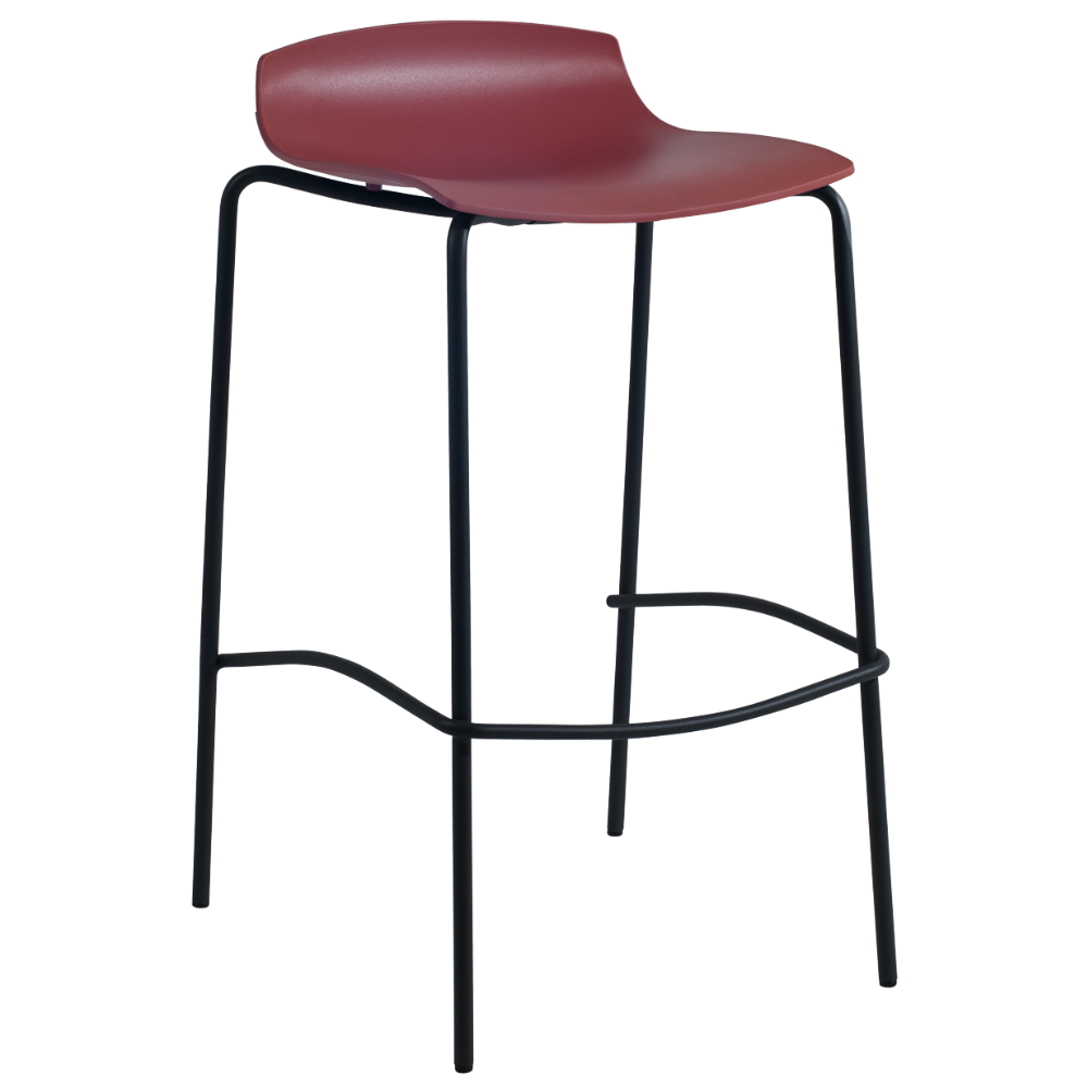 Barhocker Papatya X-Treme BSS Pro roter Backstein, schwarze Beine