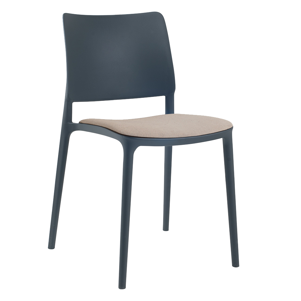 Stuhl mit Sitzkissen Joy-S anthrazitgrau Era Gewebe CSE01