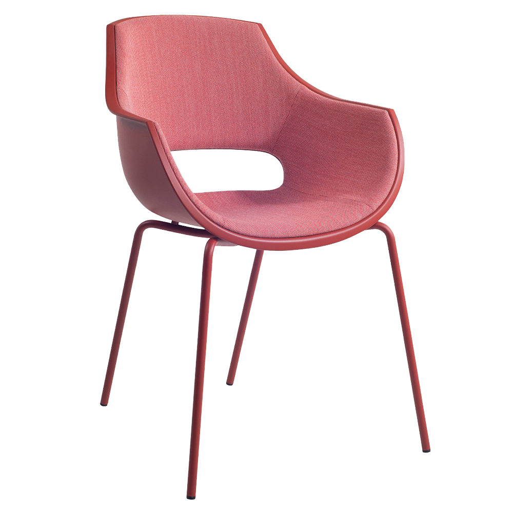 Sessel Opal-ML Pro hellrot, rotes Gewebe