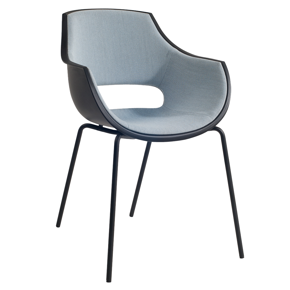 Sessel Opal-ML Pro schwarz, graues Gewebe