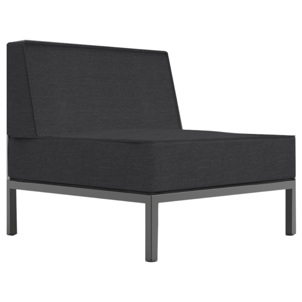 Sofa Papatya Slim Sofagarnitur Hauptmodul (A) anthrazit, Stoff anthrazit