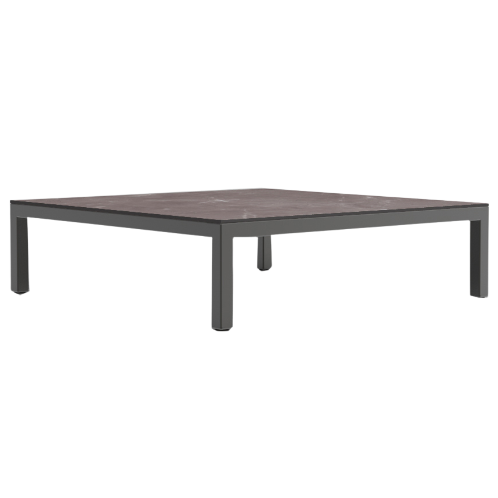 Papatya Slim Sofa Set Beelltisch 74x74x21 anthrazit, botanischer Tisch