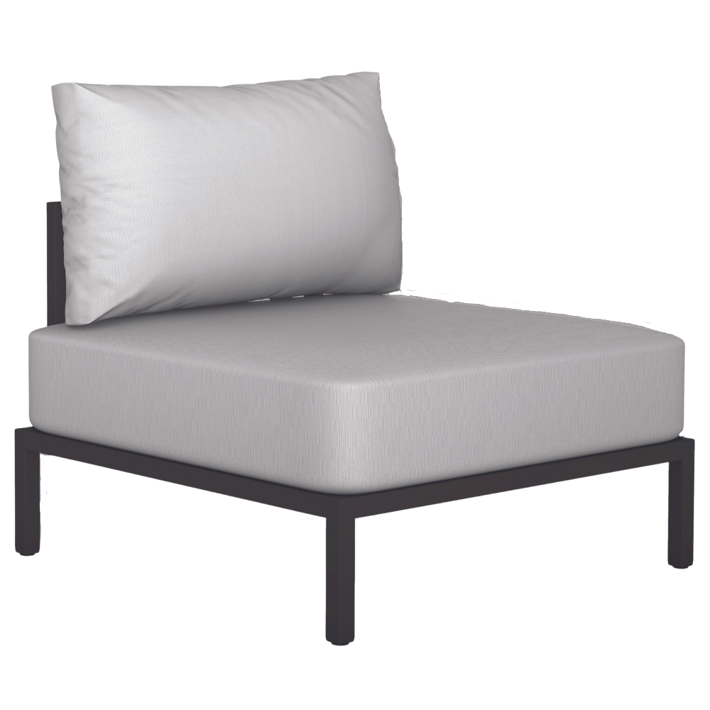 Sofa Papatya Slim Stripe Hauptmodul (A) wenge, Stoff beige