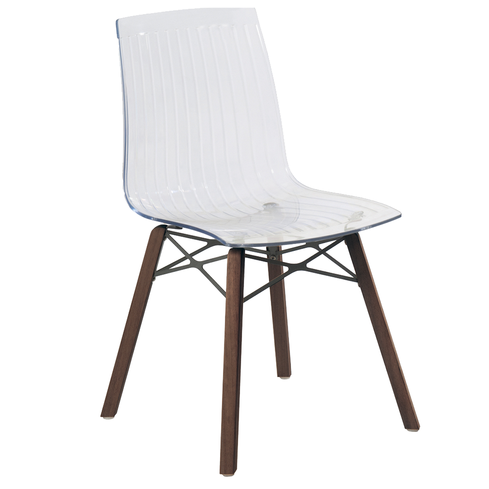 Stuhl Papatya X-Treme S Wox Iroko klar und sauber, die Beine sind aus Iroko-Holz