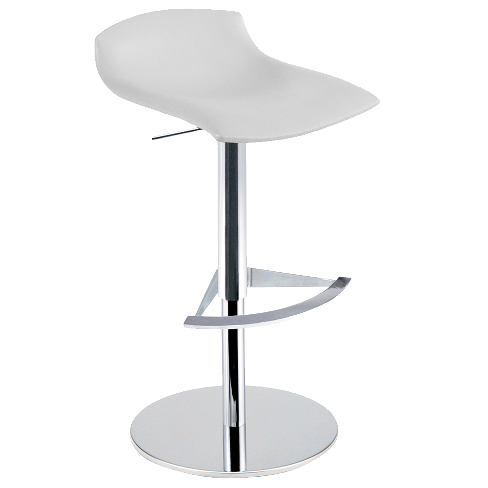 Barhocker Papatya X-Treme BD Platte Kunstleder weiß, Chrombein höhenverstellbar