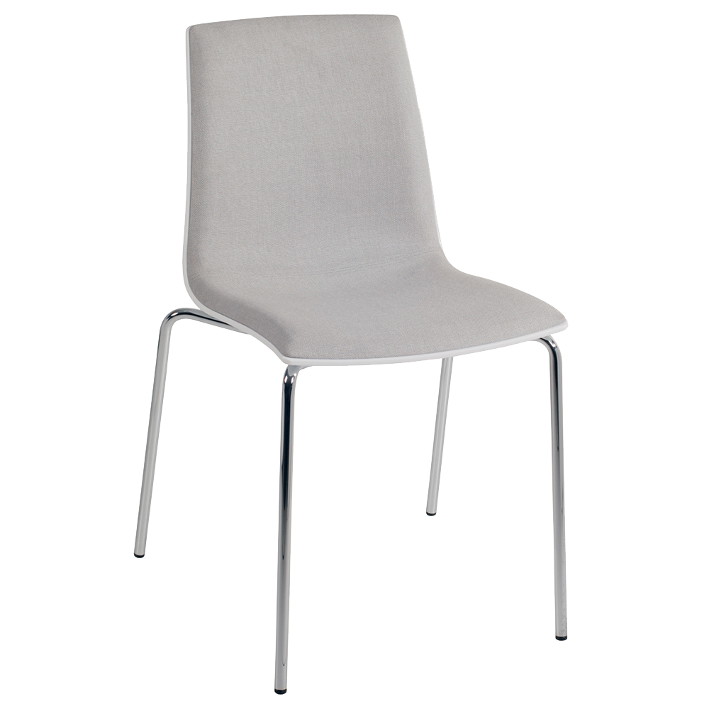 Stuhl mit weichem Kissen X-Treme S Pro Soft weißer Stoff grau