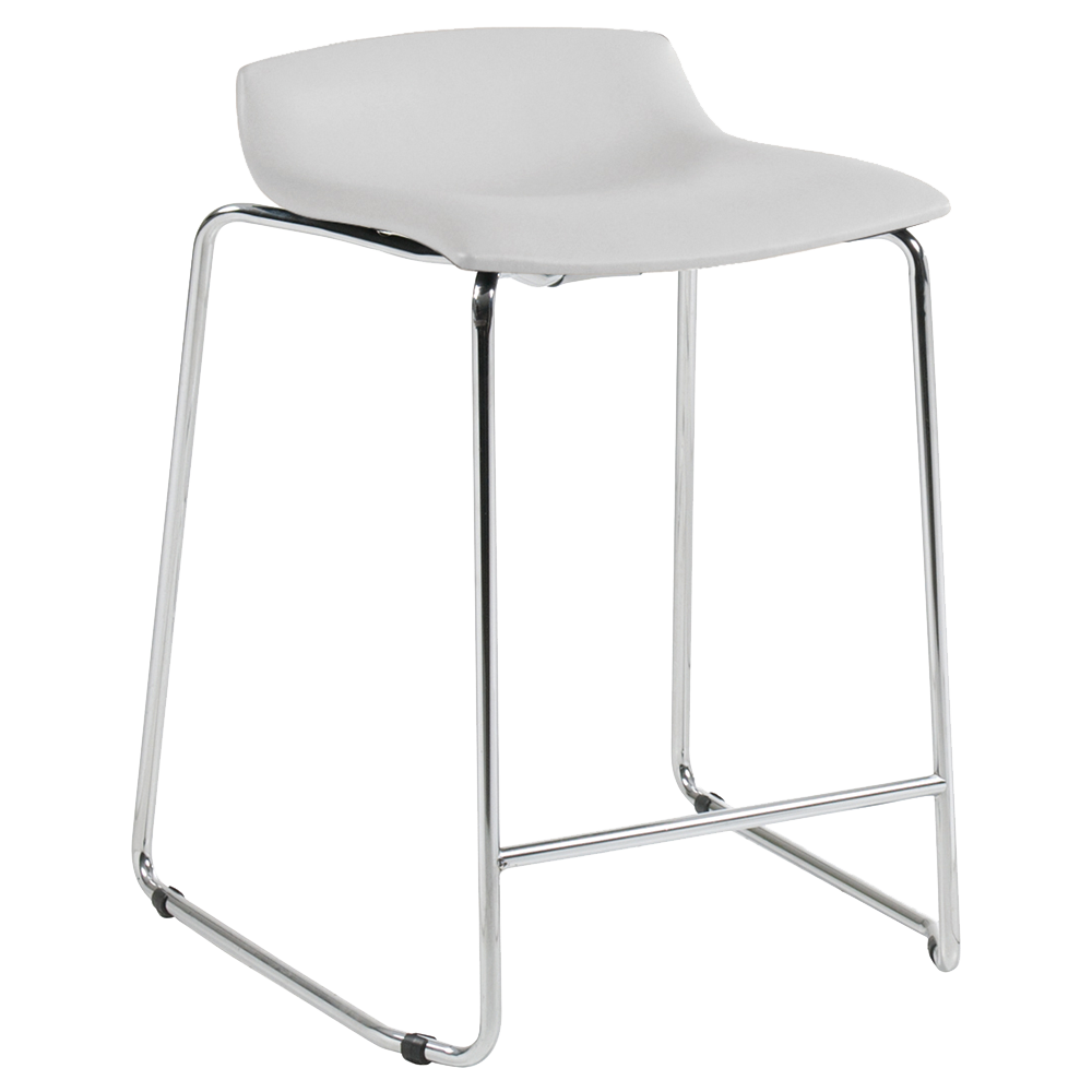Barhocker Papatya X-Treme Sled BD weißes Kunstleder