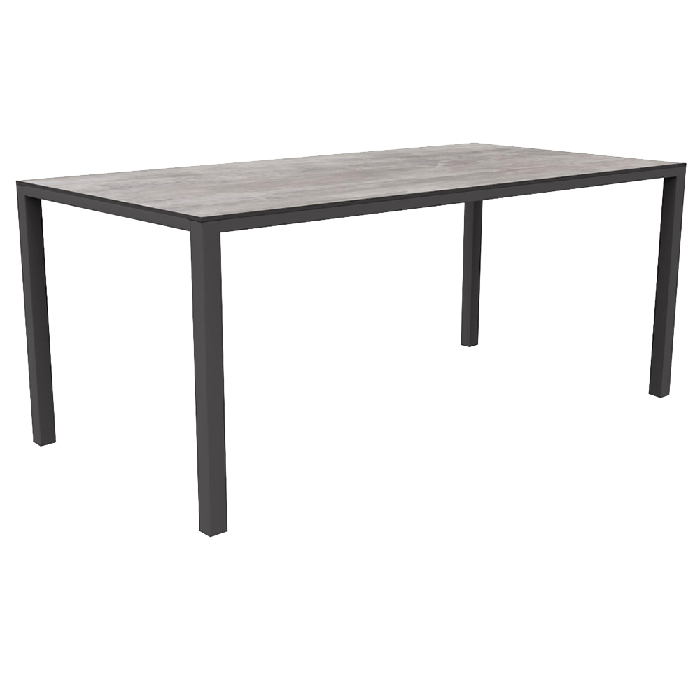 Tisch Papatya Maxima 214x99x75 Fuß Anthrazit matt, Tischplatte Zement 5101STN