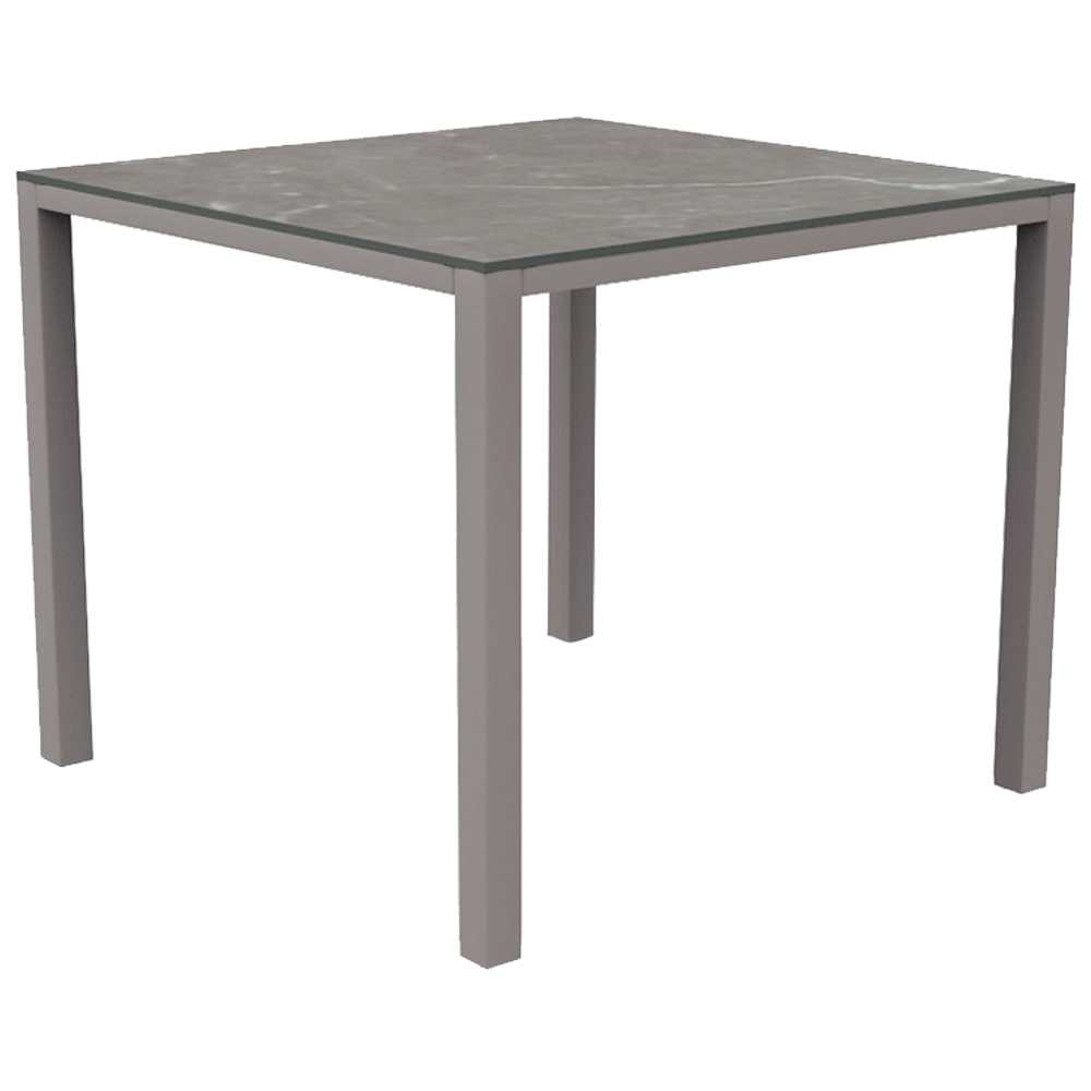 Tisch Papatya Maxima 89x89x75 matte graubraune Basis, botonico Tischplatte 5056М