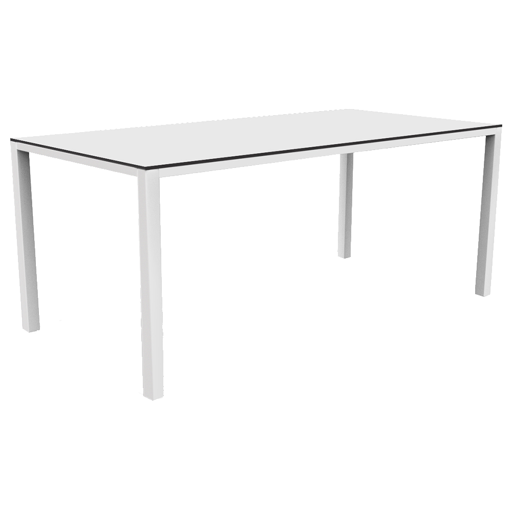 Tisch Papatya Maxima 179x89x75 mattweißer Sockel, weiße Tischplatte 1050M