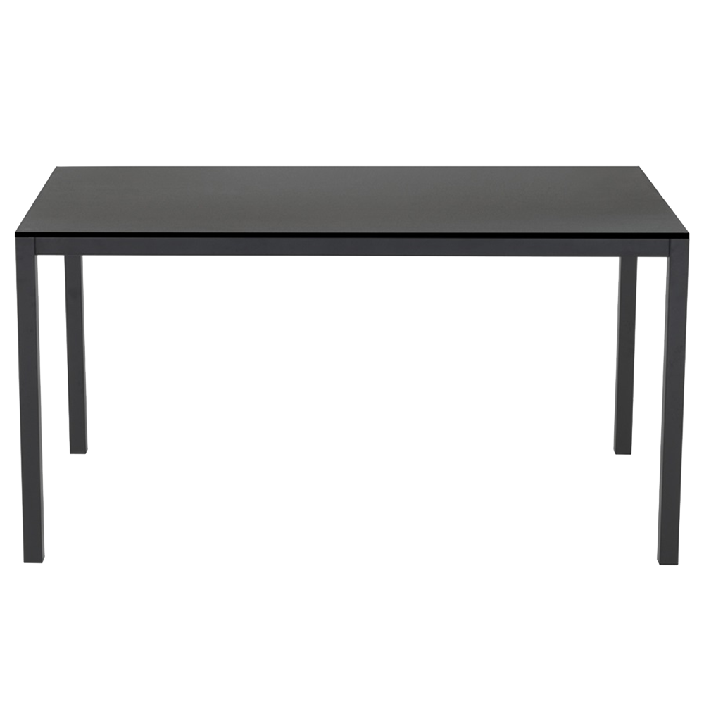 Papatya Idea Tisch 139x79x75 Basis schwarz, Tischplatte schwarz