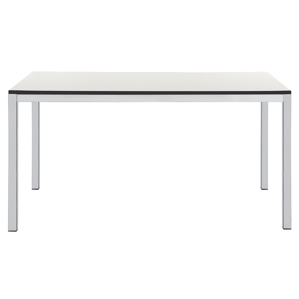 Papatya Idea Tisch 139x79x75 weißer Sockel, weiße Tischplatte