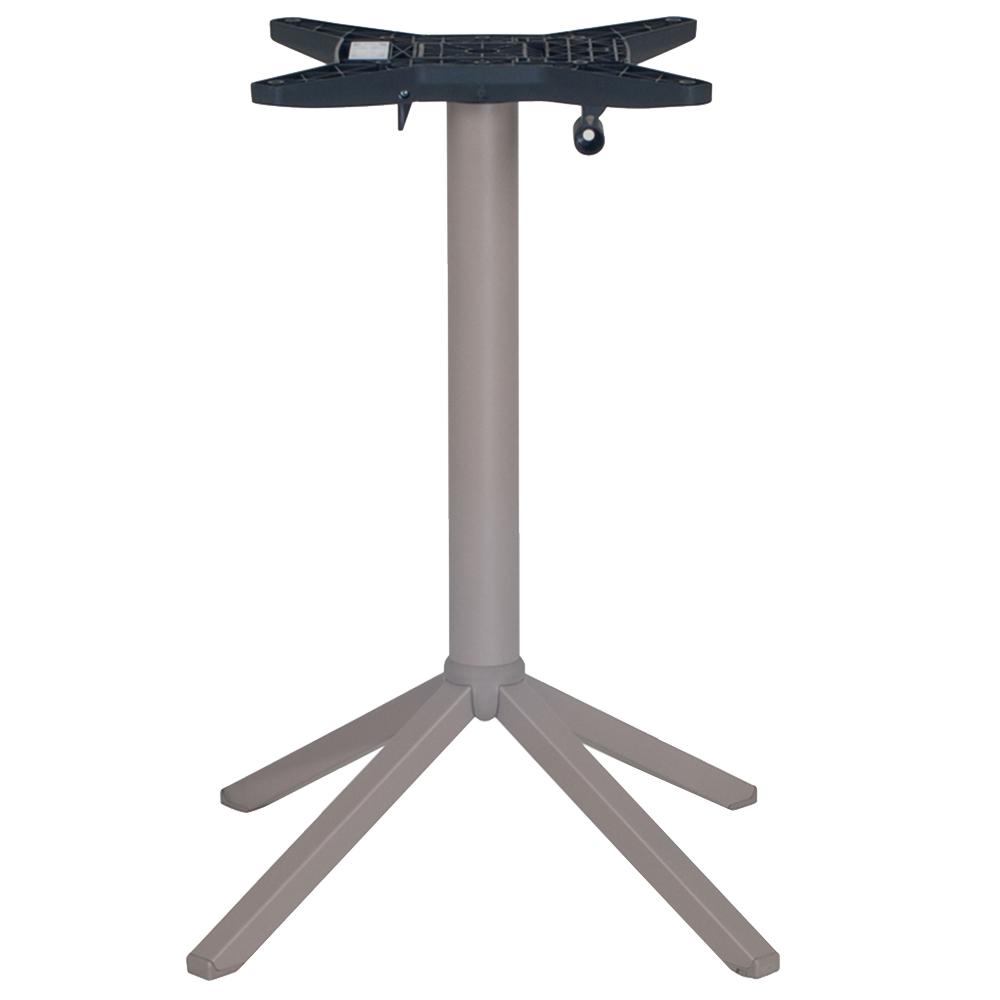 Tischgestell Papatya Time 305 aus Metall mit einem grau-braunen Klappmechanismus
