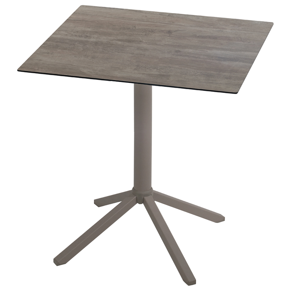 Tischgestell Papatya Time 306 aus Metall mit einem grau-braunen Klappmechanismus