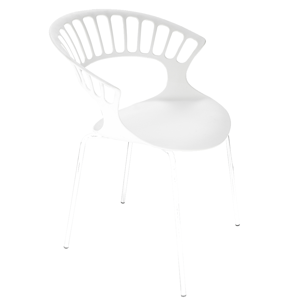 Papatya Tiara Sessel weiß, Basis weiß