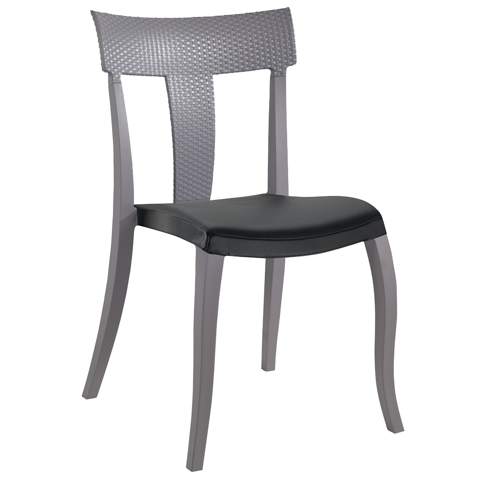 Stuhlkissen Xsera, Hera-S, Opera-S, Trio, Toro (Preis ist pro Kissen) Stamskin schwarzes Gewebe 002.