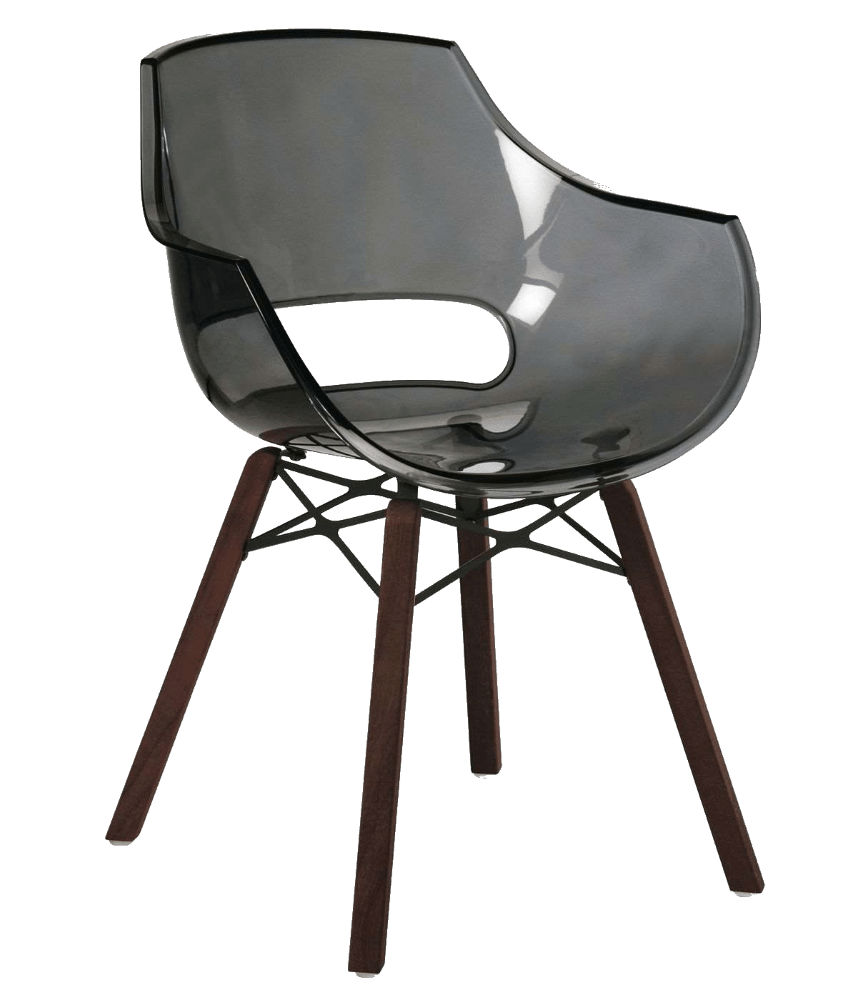 Papatya Opal Sessel Wox Iroko transparent grau