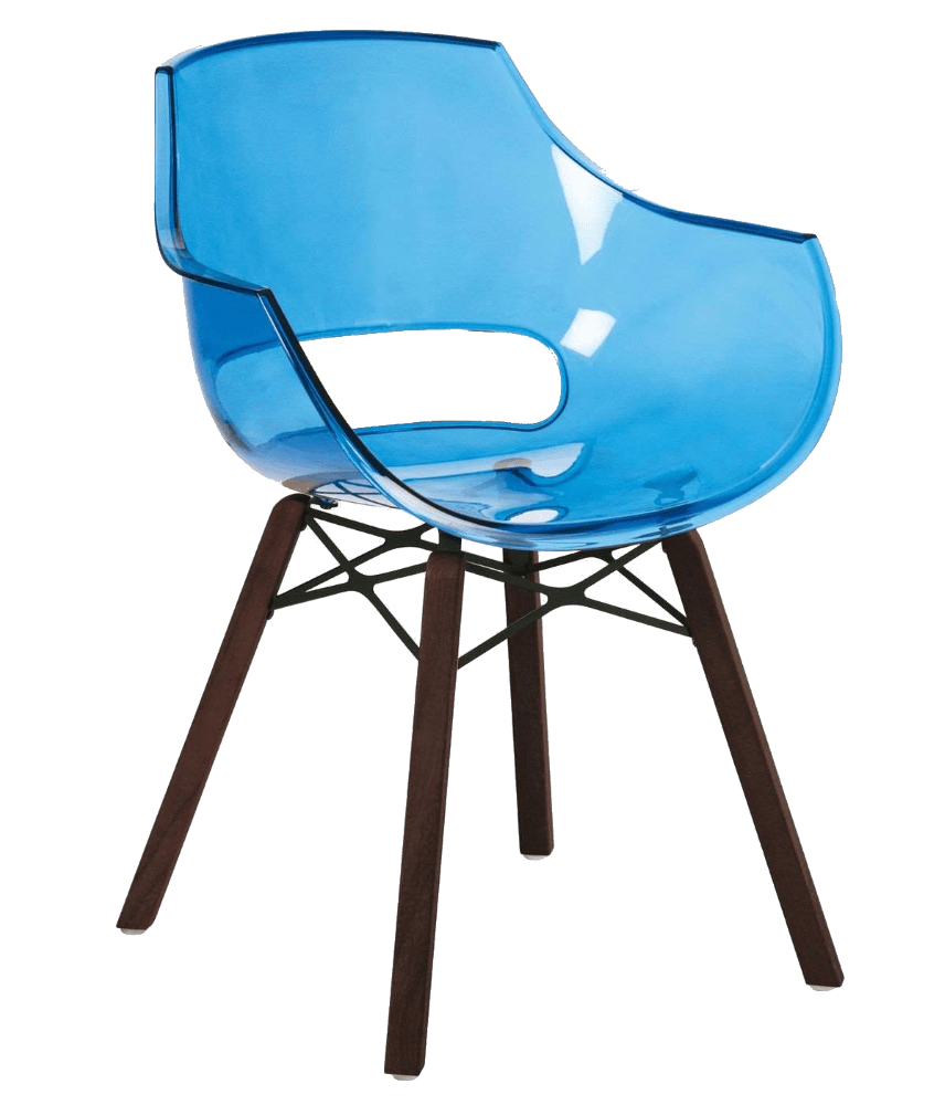 Papatya Opal Sessel Wox Iroko transparent Blau