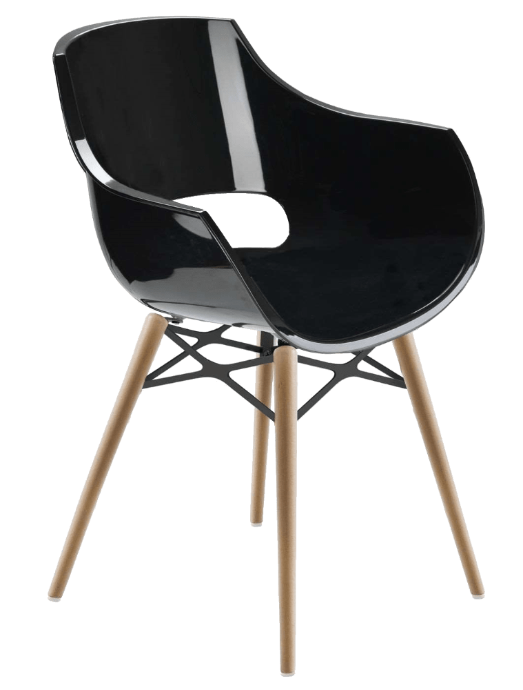 Papatya Opal Sessel-Wox schwarz, Material Buchenholz