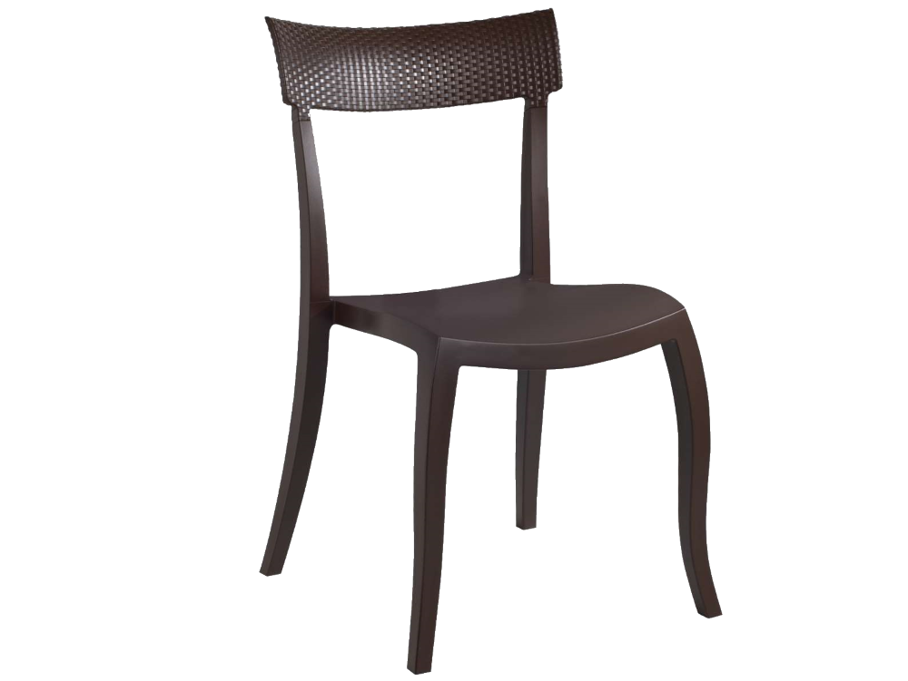 Papatya Hera-S Stuhl P RATTAN Dunkelbraun