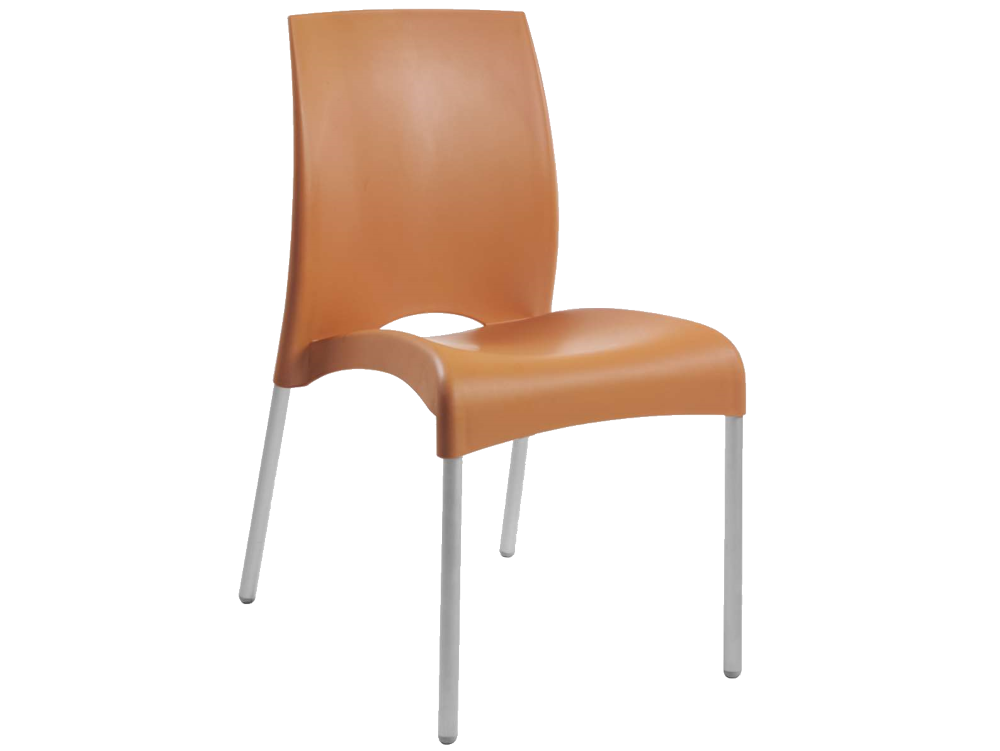 Papatya Vital-S Stuhl orange 16 Stuhlbeine aus Aluminium