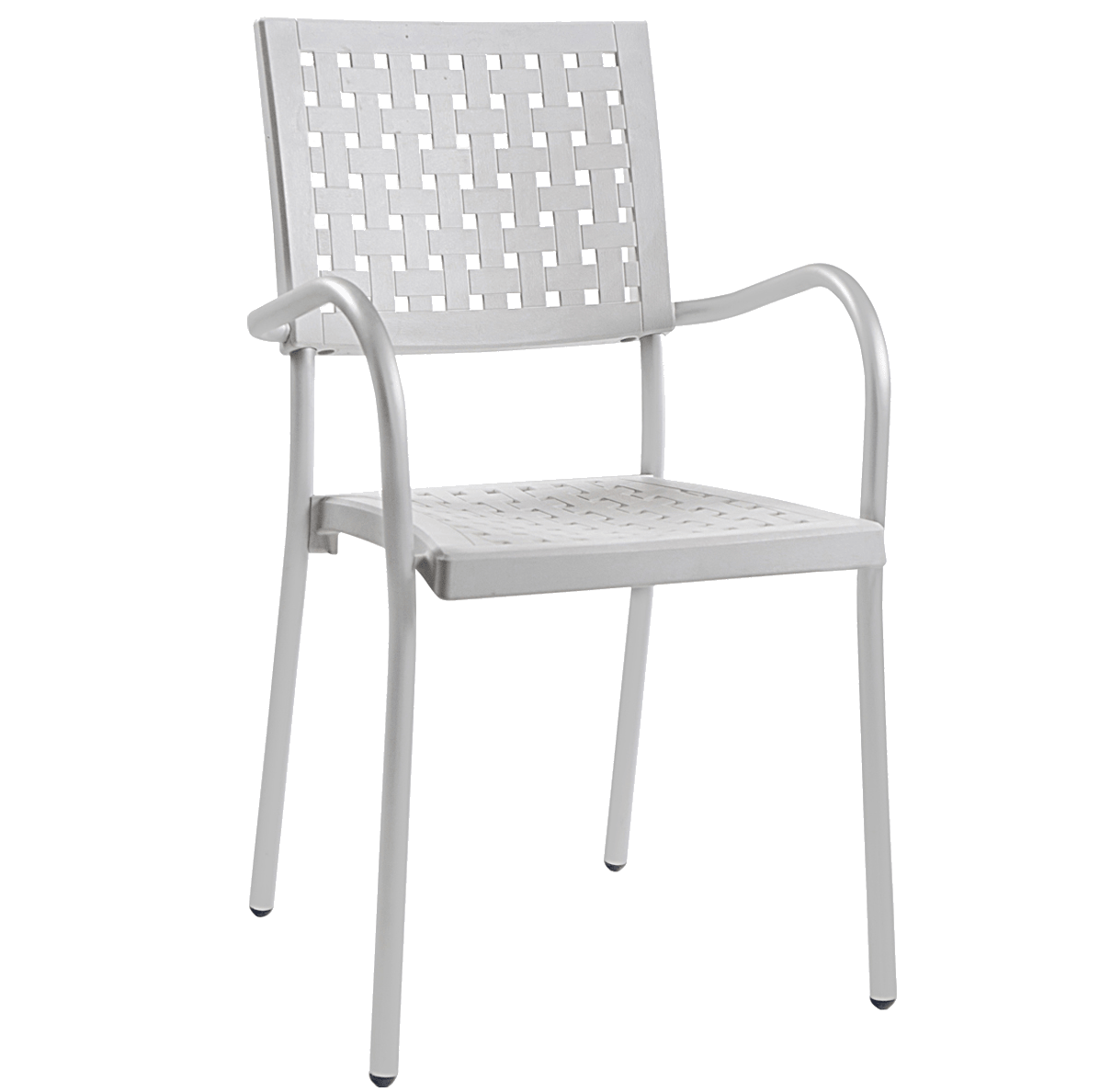 Papatya Karea Sessel weiß, Aluminiumbasis