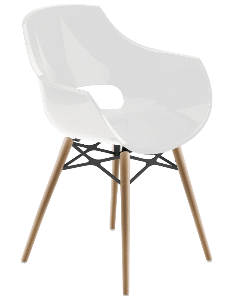 Papatya Opal Sessel-Wox weiß, Material Buchenholz